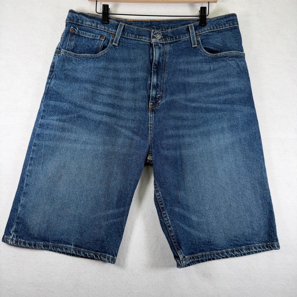 Levis 569 Loose Straight Mens Denim Shorts Medium Wash Blue W36 35569-0302